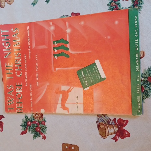 Twas the Night Before Christmas song booklet 1954. SHAWNEE press - Picture 1 of 4